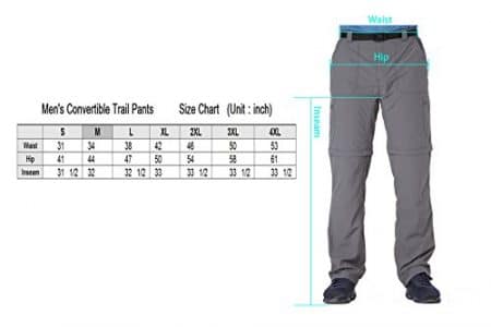 Trailside Supply Co. Men's Quick-Dry Convertible Nylon Trail Pants with Belt 4