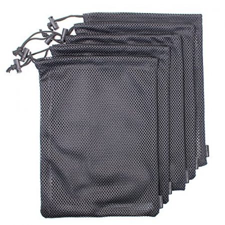 5 PCS Multi Purpose Nylon Mesh Drawstring Storage Ditty Bags for Travel & Outdoor Activity by Erlvery DaMain 1