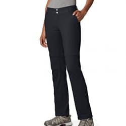 Columbia Women's Saturday Trail II Convertible Pant, Water & Stain Resistant, 12 Short, Black 1