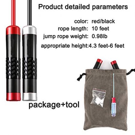 Gaoykai Weighted Jump Rope for Women,Men,Heavy Jump Rope with Adjustable Bold TPU Rope,Ball Bearing Aluminum Alloy Non-Slip Handle,Great for Crossfit Training, Boxing, and MMA Workouts 2